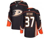Youth Adidas Anaheim Ducks #37 Nick Ritchie Authentic Black Home NHL Jersey