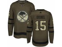 Youth Adidas Buffalo Sabres #15 Jack Eichel Green Salute to Service NHL Jersey