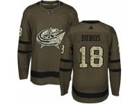Youth Adidas Columbus Blue Jackets #18 Pierre-Luc Dubois Green Salute to Service NHL Jersey