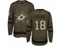 Youth Adidas Dallas Stars #18 Tyler Pitlick Green Salute to Service NHL Jersey