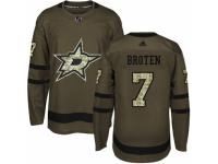 Youth Adidas Dallas Stars #7 Neal Broten Green Salute to Service NHL Jersey