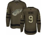 Youth Adidas Detroit Red Wings #9 Gordie Howe Green Salute to Service NHL Jersey