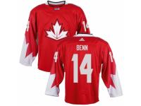 Youth Adidas Team Canada #14 Jamie Benn Premier Red Away 2016 World Cup Ice Hockey Jersey
