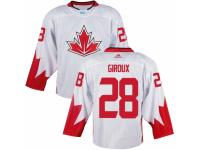 Youth Adidas Team Canada #28 Claude Giroux Premier White Home 2016 World Cup Ice Hockey Jersey