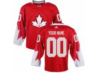 Youth Adidas Team Canada Customized Premier Red Away 2016 World Cup Ice Hockey Jersey