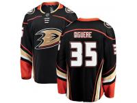 Youth Anaheim Ducks #35 Jean-Sebastien Giguere Authentic Black Home Breakaway NHL Jersey