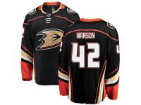 Youth Anaheim Ducks #42 Josh Manson Authentic Black Home Breakaway NHL Jersey