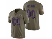 Youth Baltimore Ravens Olive 2017 Salute To Service Custom Jerseys