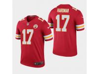 Youth Chiefs #17 Mecole Hardman 2019 NFL Draft Color Rush Legend Jersey - Red