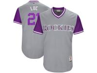 Youth Colorado Rockies Jonathan Lucroy Luc Majestic Gray 2017 Players Weekend Jersey