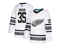 Youth Detroit Red Wings #35 Jimmy Howard Adidas White Authentic 2019 All-Star NHL Jersey
