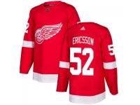 Youth Detroit Red Wings #52 Jonathan Ericsson adidas Red Authentic Jersey