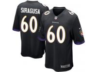Youth Game Nico Siragusa #60 Nike Black Alternate Jersey - NFL Baltimore Ravens