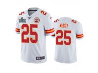 Youth Kansas City Chiefs LeSean McCoy White Super Bowl LIV Vapor Limited Jersey 100th