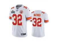 Youth Kansas City Chiefs Tyrann Mathieu White Super Bowl LIV Vapor Limited Jersey 100th