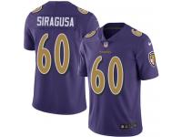 Youth Limited Nico Siragusa #60 Nike Purple Jersey - NFL Baltimore Ravens Rush