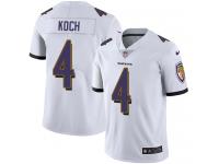 Youth Limited Sam Koch #4 Nike White Road Jersey - NFL Baltimore Ravens Vapor Untouchable