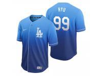 Youth Los Angeles Dodgers Hyun-Jin Ryu Royal Fade Nike Jersey
