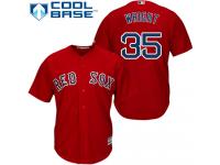 Youth Majestic Boston Red Sox #35 Steven Wright Authentic Red Alternate Home Cool Base MLB Jersey