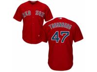 Youth Majestic Boston Red Sox #47 Tyler Thornburg Red Alternate Home Cool Base MLB Jersey
