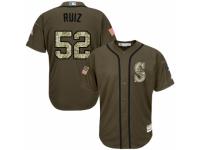 Youth Majestic Seattle Mariners #52 Carlos Ruiz Green Salute to Service MLB Jersey