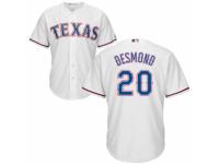 Youth Majestic Texas Rangers #20 Ian Desmond White Home Cool Base MLB Jersey