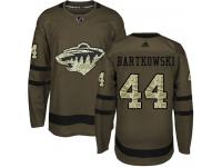 Youth Minnesota Wild #44 Matt Bartkowski Adidas Green Authentic Salute To Service NHL Jersey