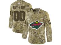 Youth NHL Adidas Minnesota Wild Customized Limited Camo Salute to Service Jersey