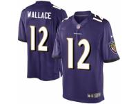 Youth Nike Baltimore Ravens #12 Mike Wallace Limited Purple Team Color NFL Jersey