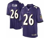 Youth Nike Baltimore Ravens #26 Matt Elam Limited Purple Team Color NFL Jersey