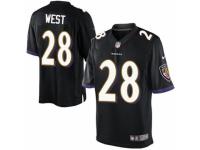 Youth Nike Baltimore Ravens #28 Terrance West Limited Black Alternate NFL Jersey