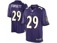 Youth Nike Baltimore Ravens #29 Justin Forsett Limited Purple Team Color NFL Jersey