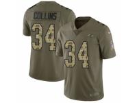 Youth Nike Baltimore Ravens #34 Alex Collins Limited Olive/Camo Salute to Service NFL Jersey