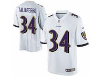Youth Nike Baltimore Ravens #34 Lorenzo Taliaferro Limited White NFL Jersey
