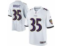 Youth Nike Baltimore Ravens #35 Shareece Wright Limited White NFL Jersey