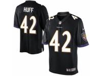 Youth Nike Baltimore Ravens #42 Marqueston Huff Limited Black Alternate NFL Jersey