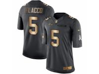Youth Nike Baltimore Ravens #5 Joe Flacco Limited Black Gold Salute to Service NFL Jersey