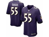 Youth Nike Baltimore Ravens #55 Terrell Suggs Game Purple Team Color NFL Jersey