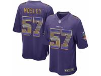 Youth Nike Baltimore Ravens #57 C.J. Mosley Limited Purple Strobe NFL Jersey