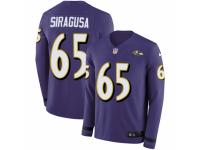 Youth Nike Baltimore Ravens #65 Nico Siragusa Limited Purple Therma Long Sleeve NFL Jersey