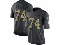 Youth Nike Baltimore Ravens #74 James Hurst Limited Black 2016 Salute to Service NFL Jersey