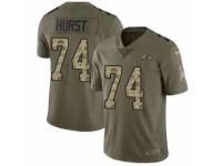 Youth Nike Baltimore Ravens #74 James Hurst Limited Olive/Camo Salute to Service NFL Jersey