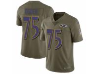 Youth Nike Baltimore Ravens #75 Jonathan Ogden Limited Olive 2017 Salute to Service NFL Jersey
