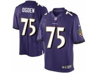 Youth Nike Baltimore Ravens #75 Jonathan Ogden Limited Purple Team Color NFL Jersey