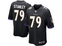 Youth Nike Baltimore Ravens #79 Ronnie Stanley Game Black Alternate NFL Jersey