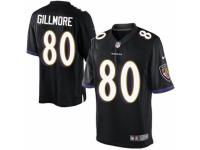 Youth Nike Baltimore Ravens #80 Crockett Gillmore Limited Black Alternate NFL Jersey