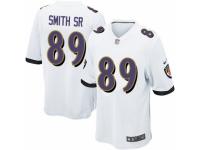 Youth Nike Baltimore Ravens #89 Steve Smith Sr Game White NFL Jersey