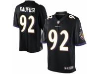 Youth Nike Baltimore Ravens #92 Bronson Kaufusi Limited Black Alternate NFL Jersey