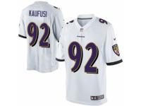 Youth Nike Baltimore Ravens #92 Bronson Kaufusi Limited White NFL Jersey