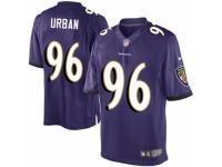 Youth Nike Baltimore Ravens #96 Brent Urban Limited Purple Team Color NFL Jersey
